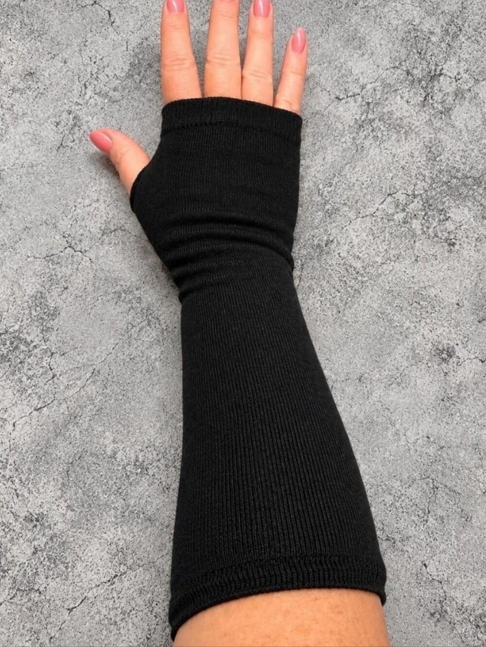 Fingerless Arm Warmers with Thumb Hole